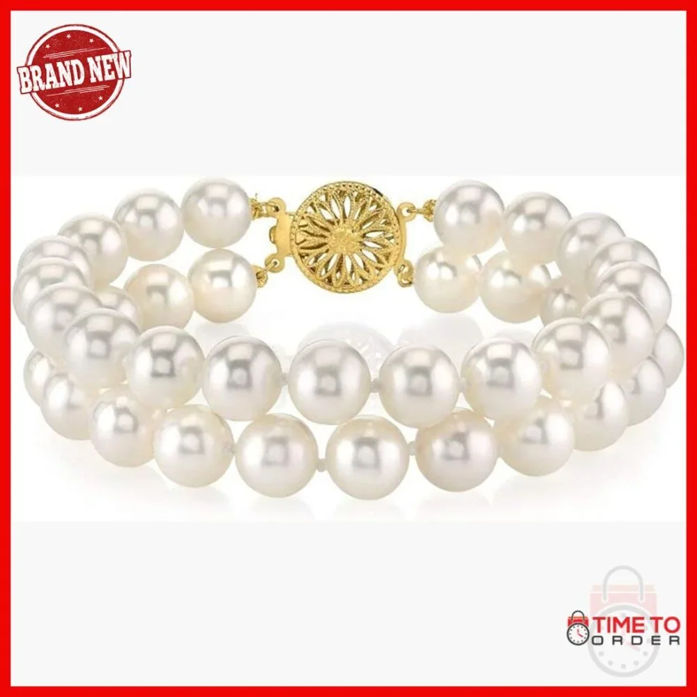 14K Gold AAAA Freshwater Pearl Bracelet 8-8.5mm 8